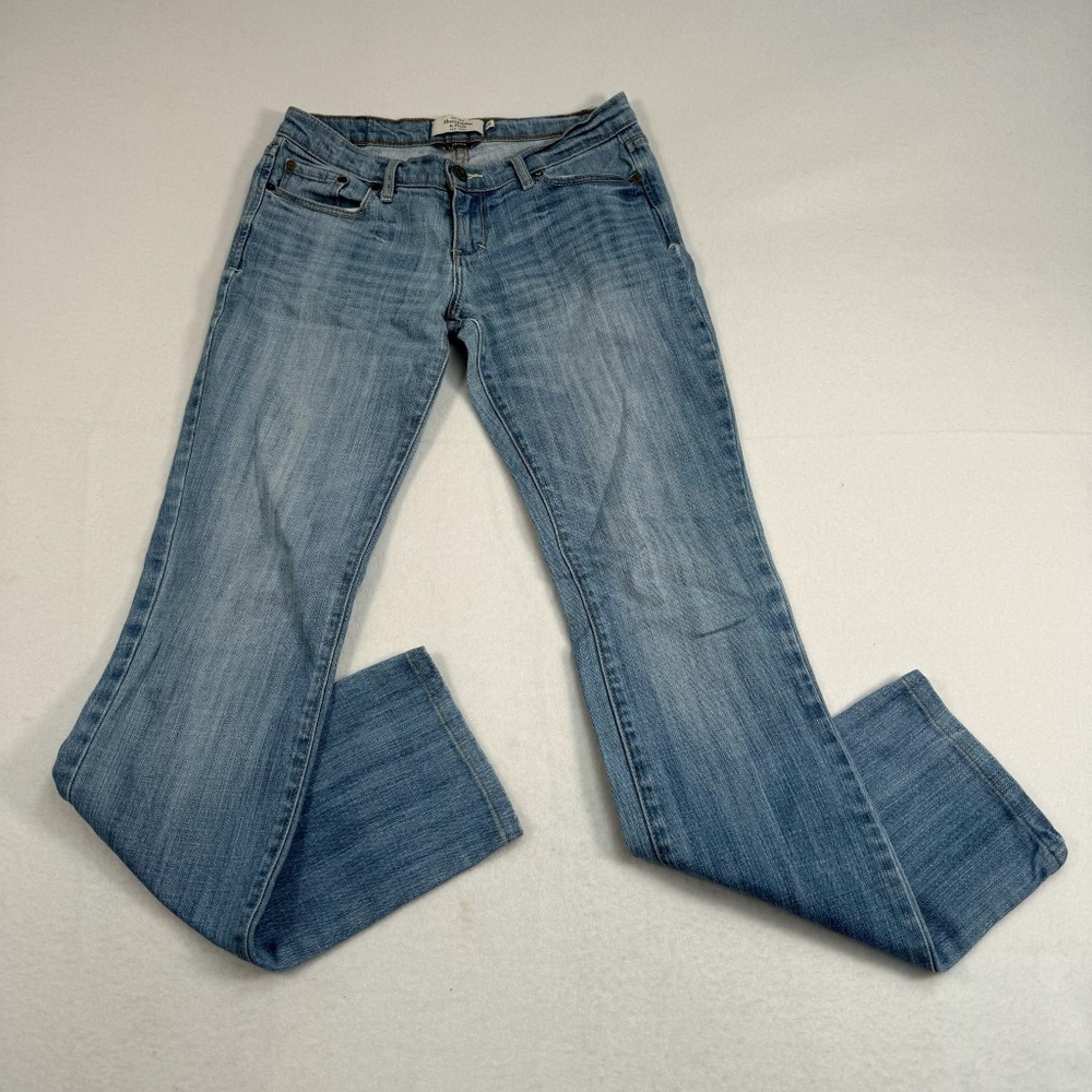 Abercrombie And Fitch Jeans Womens Size 2 Light Blue Erin Straight Leg Low Rise